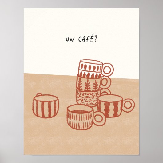 Un Cafe Kitchen Coffee Poster (Vorne)