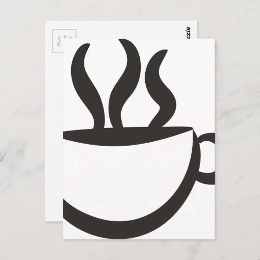 Un Café? Postkarte (Vorne/Hinten)