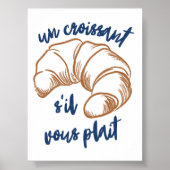 Un Croissant | Trendy Wall Art | Minimalistisches  Poster (Vorne)