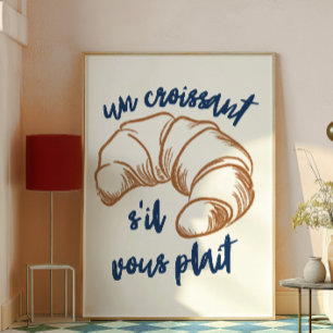Un Croissant Trendy Wall Art Minimalistisches Poster