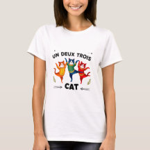 Un Deux Trois Cat Art Women's T - Shirt