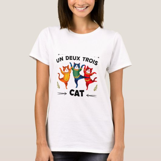 Un Deux Trois Cat Art Women's T - Shirt (Vorderseite)