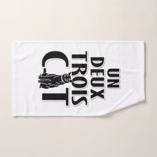 Un Deux Trois Cat Französisch Katzen Handtuch (Handtuch)