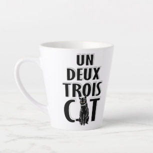 Un Deux Trois Cat Französisch Katzen Milchtasse