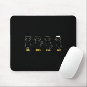Un Deux Trois Cat Funny Cat Lovers Mousepad (Mit Mouse)