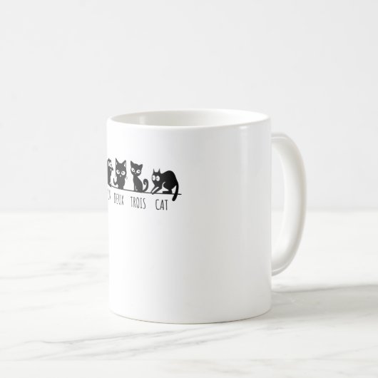 Un Deux Trois Cat Kaffeetasse (VorderseiteRechts)