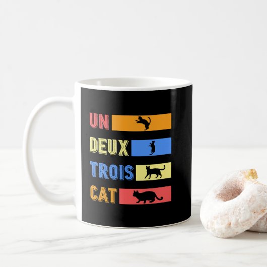Un Deux Trois Cat Kaffeetasse (Mit Donut)
