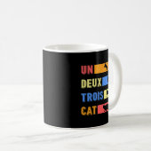 Un Deux Trois Cat Kaffeetasse (VorderseiteRechts)