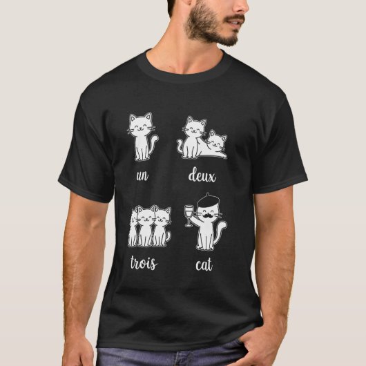 Un Deux Trois Katze T-Shirt (Vorderseite)