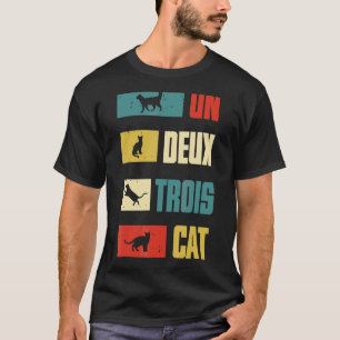 Un Deux Trois Katze Vintage Retro Katze  1 T-Shirt