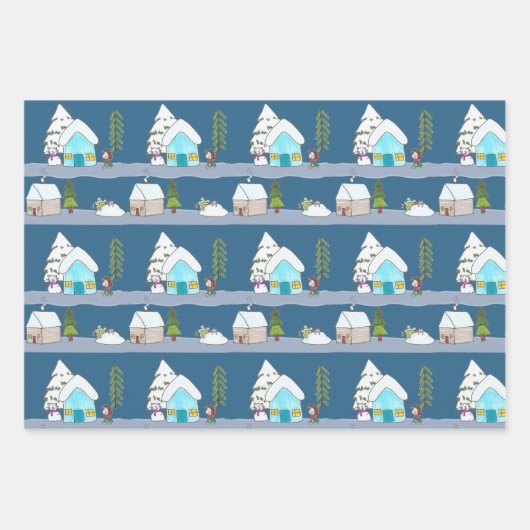 Un día de invierno geschenkpapier set (Vorderseite 3)