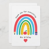 Un enseignant qui vous remercie pour tout einladung (Vorne/Hinten)