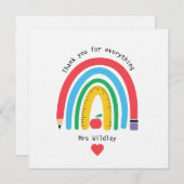 Un enseignant qui vous remercie pour tout einladung (Vorne/Hinten)