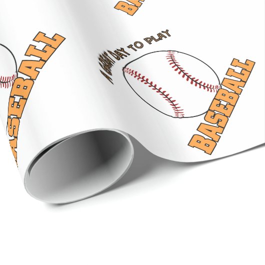 Un gran día para jugar beisbol geschenkpapier (Rolleneckpunkt)