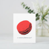 Un macaron fraise par jour! postkarte (Stehend Vorderseite)