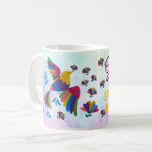"Un pajarito me lo dijo" personalizable  Kaffeetasse (Vorderseite Links)