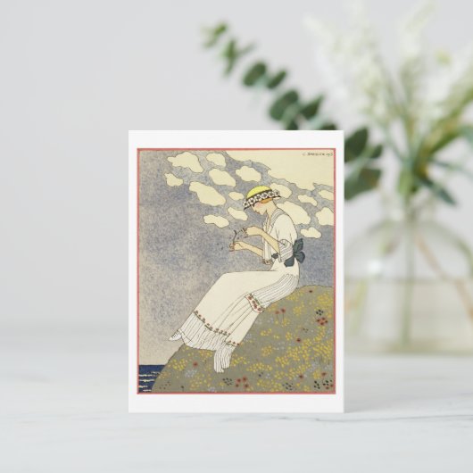 Un Peu.., Design für ein Landkleid von Paquin, 1 Postkarte (Stehend Vorderseite)