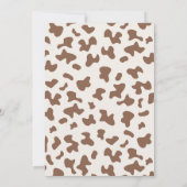 un vaquerito viene en camino Baby Shower Einladung (Rückseite)