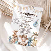 Un Vaquerito Viene en Camino Spanish Baby Shower Einladung