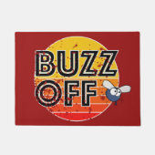 (un)Willkommen "buzz off" Not leidenden Stil mit F Fußmatte (Vorderseite)