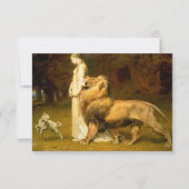Una and Lion from Spensers Fee Queene - Riviere Dankeskarte (Vorderseite)