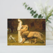 Una and Lion from Spensers Fee Queene - Riviere Dankeskarte (Stehend Vorderseite)