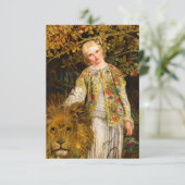 Una and the Lion, 1860 von William Bell Scott Begleitkarte (Stehend Vorderseite)