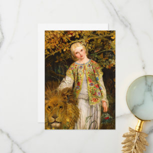 Una and the Lion, 1860 von William Bell Scott Dankeskarte