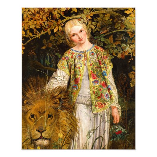 Una and the Lion, 1860 von William Bell Scott Fotodruck (Vorne)