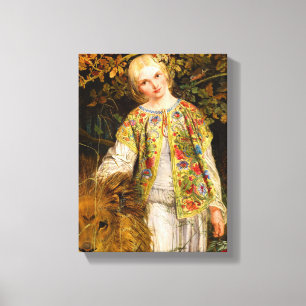 Una and the Lion, 1860 von William Bell Scott Leinwanddruck