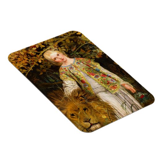 Una and the Lion, 1860 von William Bell Scott Magnet (Rechte Seite)