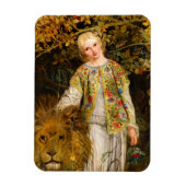 Una and the Lion, 1860 von William Bell Scott Magnet (Vertikal)