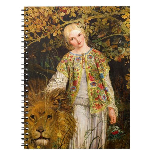 Una and the Lion, 1860 von William Bell Scott Notizblock (Vorderseite)