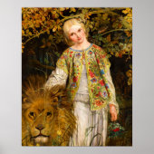 Una and the Lion, 1860 von William Bell Scott Poster (Vorne)