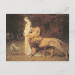 Una and the Lion Postkarte