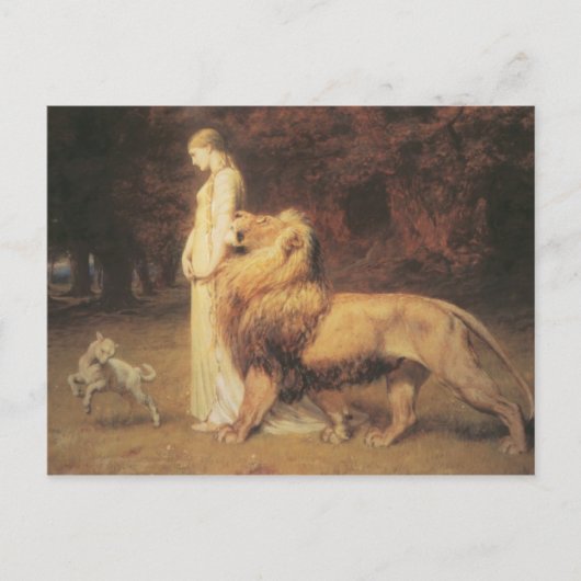 Una and the Lion Postkarte (Vorderseite)