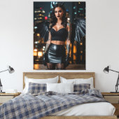 Una donna misteriosa e  leinwanddruck (Insitu (Schlafzimmer))