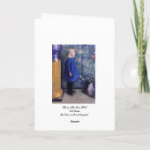 Una im blauen Kleid Karte (Rückseite)