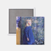 Una in Blue Dress Magnet (Vorderseite/Rückseite)