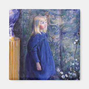 Una in Blue Dress Magnet