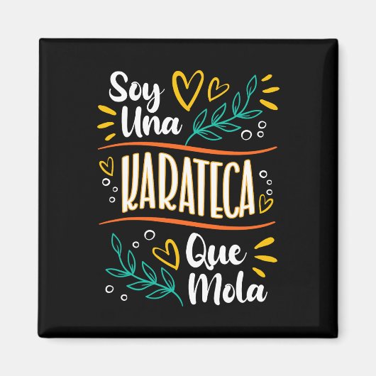 Una Karateca Que Mola Mujer Regalos De Karate Magnet (Vorne)