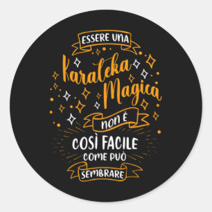 Una Karateka Magica Regala Runder Aufkleber