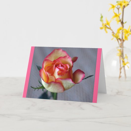 "Una Rosa " Karte (Gelbe Blume)