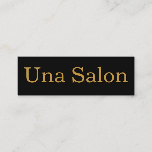 Una Salon Mini Visitenkarte (Vorderseite)