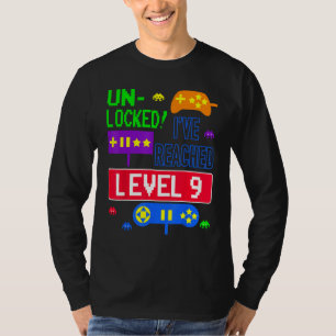 Unabgeschlossen habe ich Level 9 Arcade 9. Geburts T-Shirt
