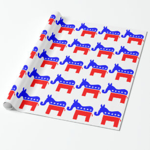 UNABHÄNGIG & BIPARTISAN - Donkey/Elephant Hybrid Geschenkpapier