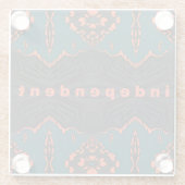 Unabhängig in Orange und Green Glasuntersetzer (Rückseite)