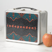 Unabhängig in Orange und Green Metall Brotdose (Beispiel)