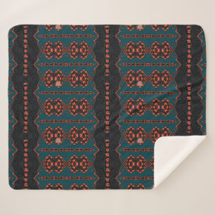 Unabhängig in Orange und Green Sherpadecke