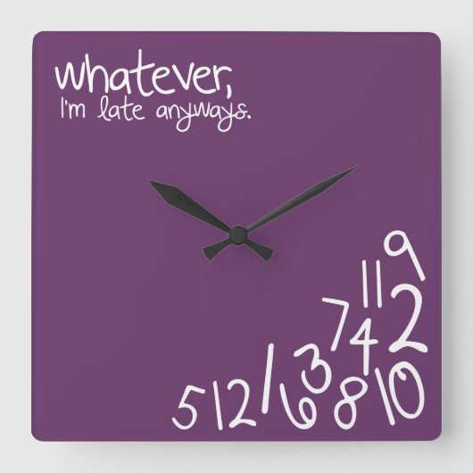 unabhängig quadratische wanduhr (Vorderseite)